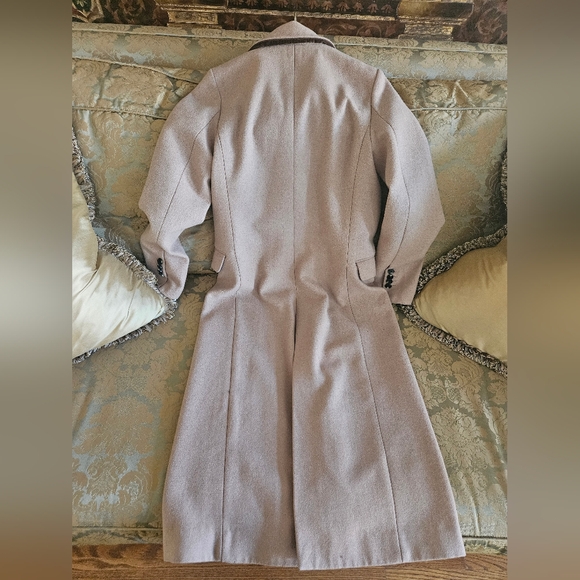 Mango Beige Double-Breasted 51% Wool Coat - Picture 2 of 16